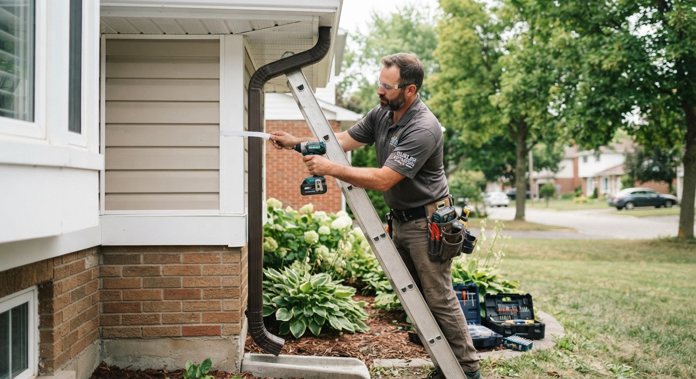 Downspout Installation in Guelph