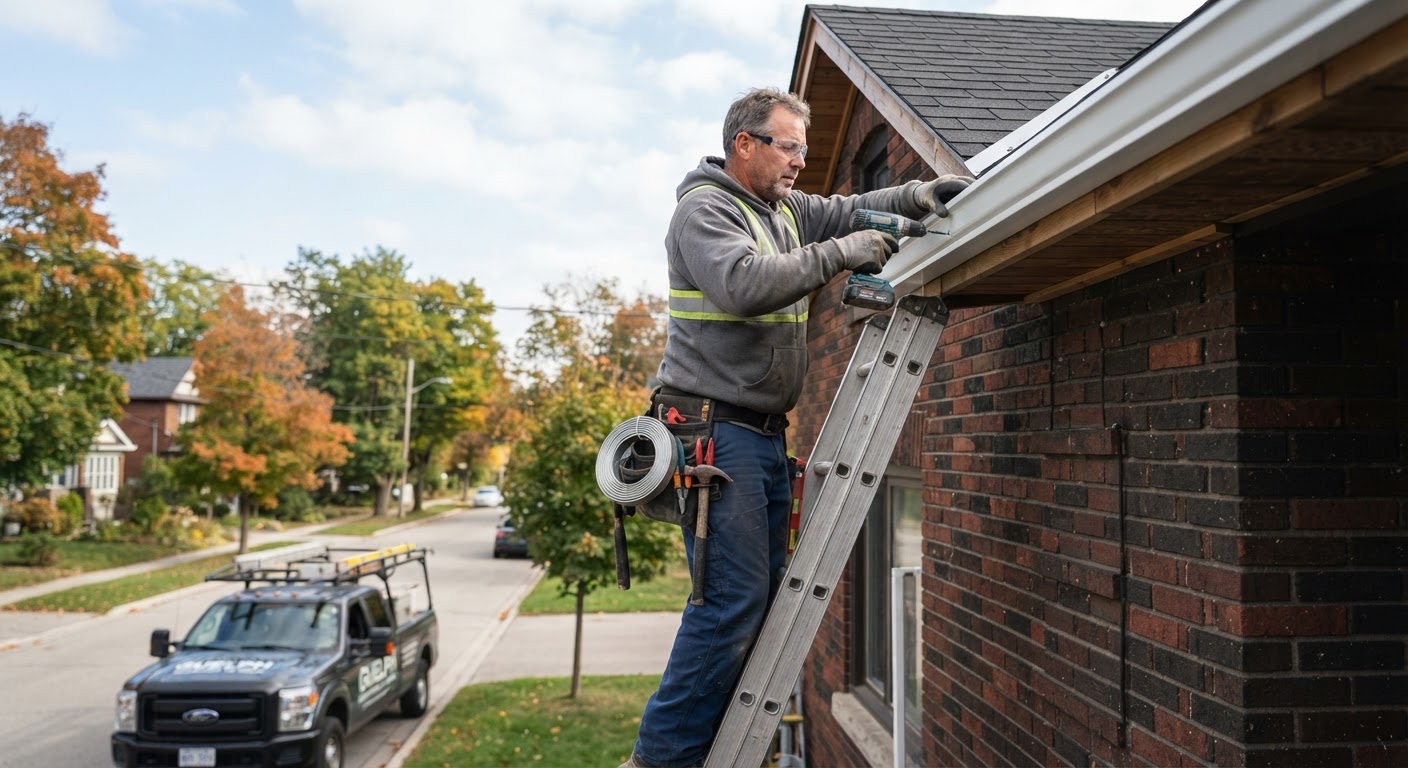 Eavestrough Installation in Guelph