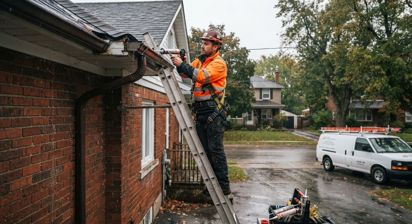 Emergency Eavestrough Repair in Guelph, ON